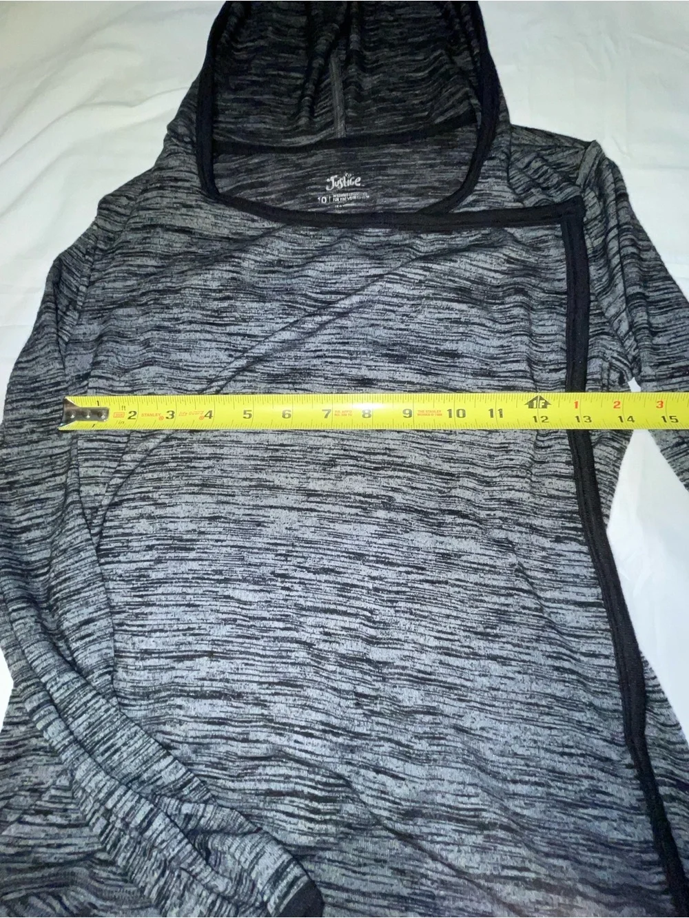 Lot of 3 Justice Girls size 10 Pink grey and black Hoodie shirts